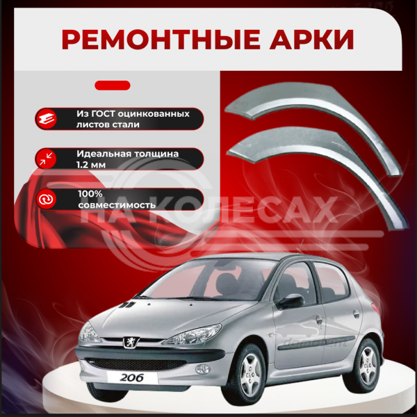 Ремонтные задние арки Peugeot 406 хэтчбэк