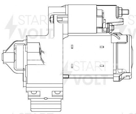 Стартер для автомобилей BMW X3 F25 (14-)/5 F10 (14-)/3 F30 (15-) 2.0D 1,7кВт