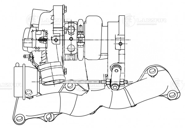Турбокомпрессор для а/м VW Tiguan (08-)/Golf VI (09-) 1.4T (тип К03)