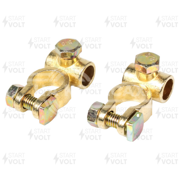 Клеммы АКБ в комплекте цинк, под болт для проводов до 50мм кв.