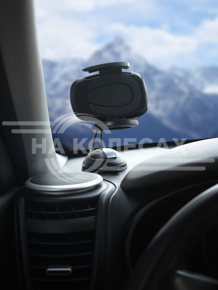 Держатель для телефона автомобильный на лоб. стекло/торпедо на металлической штанге
