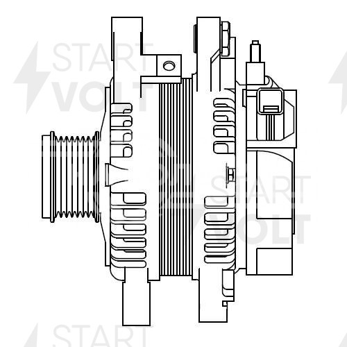 Генератор для автомобилей Toyota Highlander (08-)/Camry V50 (11-)/Lexus RX (09-) 3.5i 150A