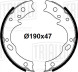 Колодки тормозные для автомобилей Isuzu N-Series (06-) барабанные стояночного тормоза 190x47