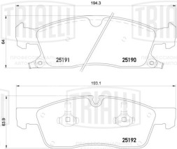 Колодки тормозные дисковые передние для автомобилей Jeep Grand Cherokee IV (10-) (PF 4242)