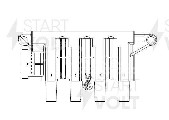 Катушка зажигания для автомобилей Fiat Albea (07-)/Doblo (05-)/Grande Punto (05-) 1.4i