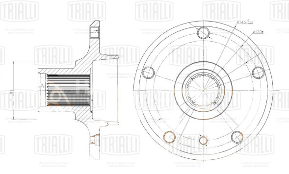 Ступица задняя для автомобиля BMW 1 (06-)/BMW 3 (04-) 30 шлц.