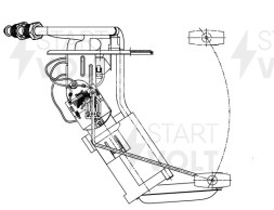 Модуль топливного насоса для автомобилей Лада 2131 1.7i резьбовое соединение