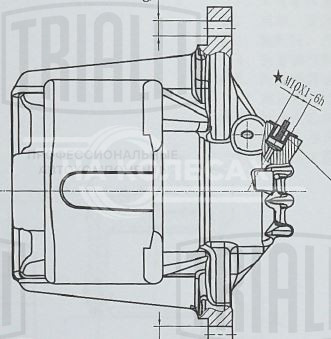 Суппорт тормозной для автомобилей Peugeot 206 (00-)/207 (06-)/Citroen C2 (03-) передний левый d=54мм
