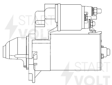 Стартер для автомобилей Opel Astra J (10-)/Corsa D (09-) 1.4i 1,4кВт