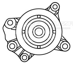 Насос водяной для автомобилей Toyota Aygo (05-)/Yaris (05-)/Peugeot 107 (05-) 1.0i [1KR-FE]