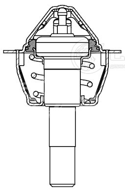 Термостат для автомобилей Mercedes-Benz C (W204) (07-)/E (W211) (02-) [M271] (90°C) (термоэлемент)