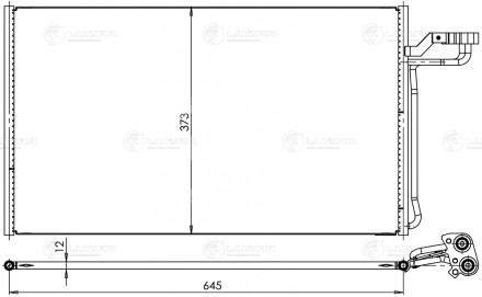 Радиатор кондиционера для автомобилей Volvo S40 (04-)/С30 (06-) 2.4i