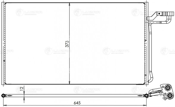 Радиатор кондиционера для автомобилей Volvo S40 (04-)/С30 (06-) 2.4i