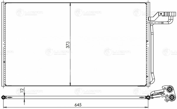Радиатор кондиционера для автомобилей Volvo S40 (04-)/С30 (06-) 2.4i