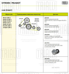 Ролик приводного ремня для автомобилей Iveco Daily III (99-)/Daily IV (06-)/Daily V(11-)/Daily VI (14-) 3.0d генератора (с натяжным механизмом)