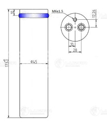 Ресивер-осушитель конденсора для автомобилей Mazda 3 (03-)/5 (05-)