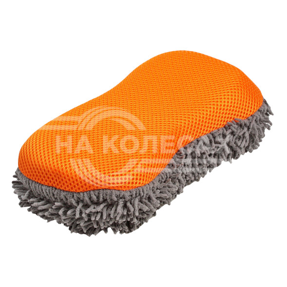 Губка-шиншилла микроворс с коралловой тканью (22*10*5 см)