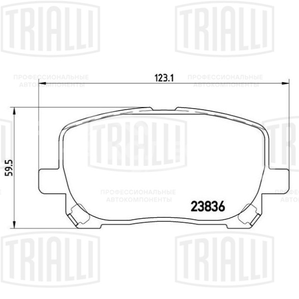 Колодки тормозные дисковые передние для автомобилей Toyota Avensis Verso (01-) (PF 4348)