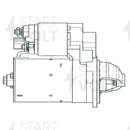 Стартер для автомобилей Toyota Corolla E120 (01-) 1.4i/1.6i/Wish (03-) 1.8i (тип BOSCH) 1,1кВт