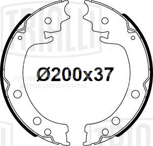 Колодки тормозные для автомобилей Suzuki Grand Vitara III (05-) барабанные стояночного тормоза 200x37