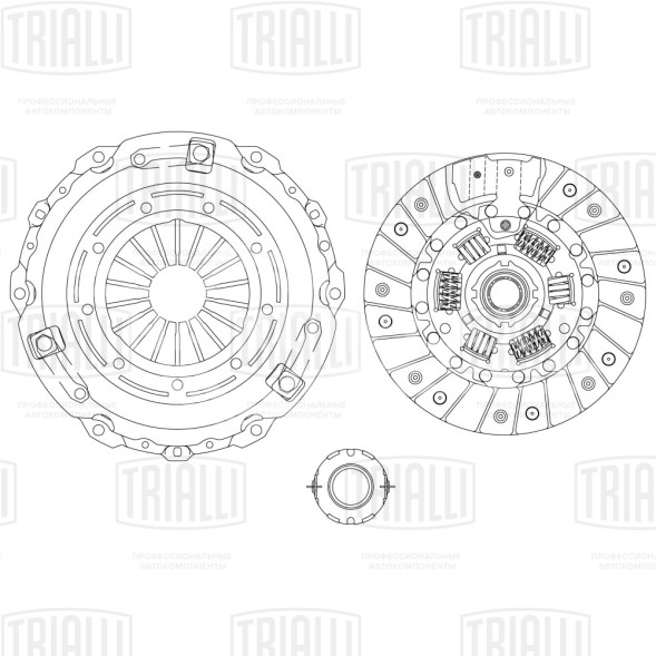 Комплект сцепления в сборе для автомобилей Chery Tiggo T11 (06-)/Tiggo FL (13-)/Tiggo 3 (16-) 1.6i/1.8i/2.0i с муфтой