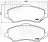 Колодки тормозные дисковые передние для автомобилей Jeep Wrangler (07-) / Chrysler Voyager (07-) (PF 4243)