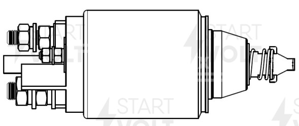 Реле втягивающее стартера для автомобилей ГАЗ ГАЗон Next с дв. ЯМЗ-534/536 12В