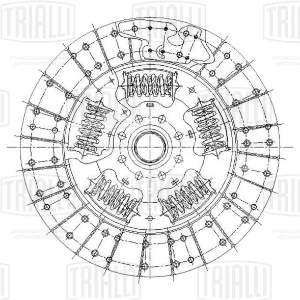 Диск сцепления ведомый для автомобилей Volvo FH (09-)/FH II (12-)/FMX II (13-)
