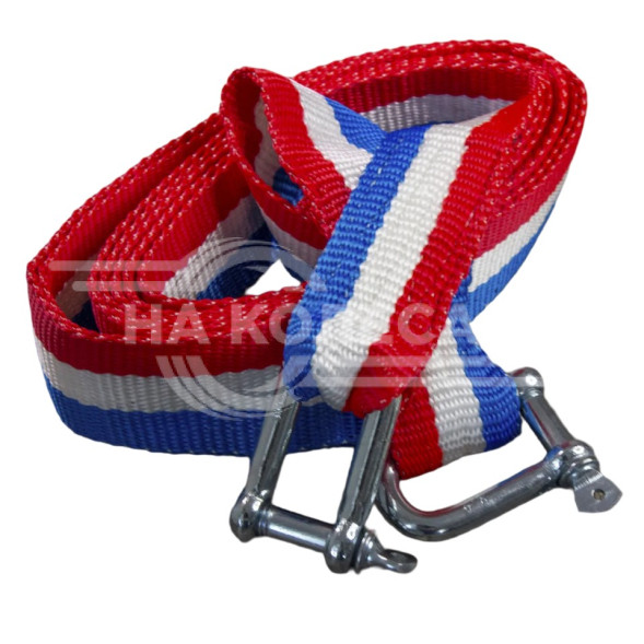 Трос "ПОЛЯРНИК" "лента - флаг"  7 тн  2 скобы 12" СТАНДАРТ в сумке