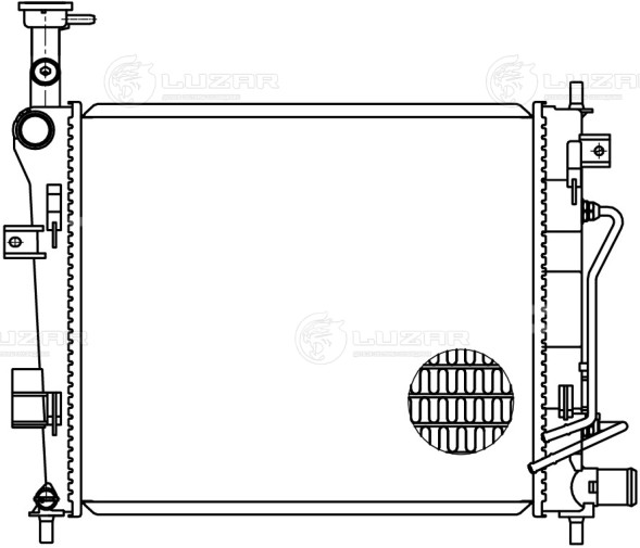 Радиатор охлаждения для автомобилей Picanto (11-) 1.0i/1.2i AT