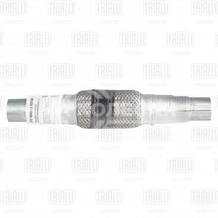 Переходник ступенчатый 40/45/50 L=350 с виброкомпенсатором 45х150 (нержавеющая алюминизированная сталь)