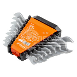 Набор ключей рожковых 8 пр. (8*10,10*12,12*13,14*15,13*17,17*19,19*22,22*24мм) пласт держат. PRO