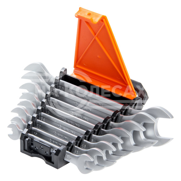 Набор ключей рожковых 8 пр. (8*10,10*12,12*13,14*15,13*17,17*19,19*22,22*24мм) пласт держат. PRO