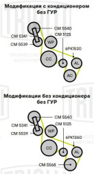 Ролик приводного ремня для автомобилей Ford Focus II (05-) 1.8d (только ролик натяжителя) ручейковый