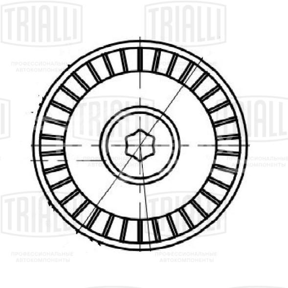 Ролик приводного ремня для автомобилей Ford Focus II (05-) 1.8d (только ролик натяжителя) ручейковый