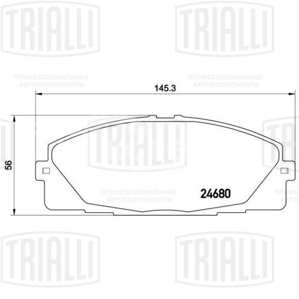 Колодки тормозные для автомобилей Toyota Hiace H200 (04-) дисковые передние