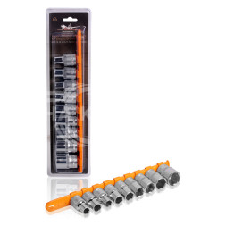 Набор головок торцевых 1/2" DR шестигранных 9пр. (10,11,12,13,14,15,17,19,22мм)