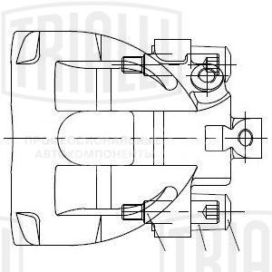 Суппорт тормозной для автомобилей Volvo S60 (00-)/S80 (98-)/V70 (00-)/XC70 (00-) задний левый d=42мм