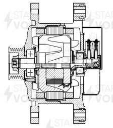 Генератор для автомобилей Renault Megane II (03-)/Scenic II (05-) 1.6i (руч. шкив) 110A