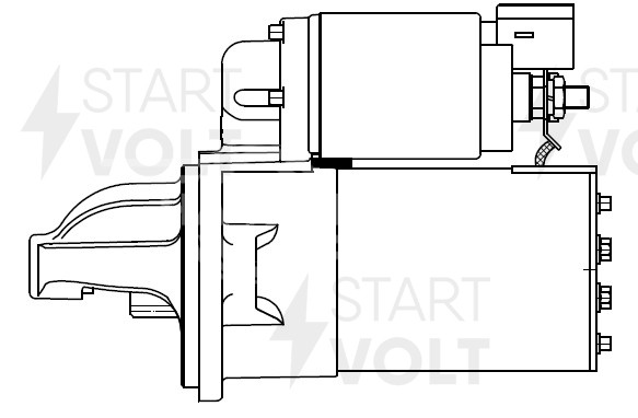 Стартер для автомобилей Hyundai Santa Fe III (12-) 2.2CRDi/Tucson (15-) 2.0CRDi 2кВт