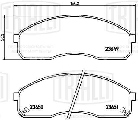 Колодки тормозные дисковые передние для автомобилей Kia Carnival (98-) (PF 4244)