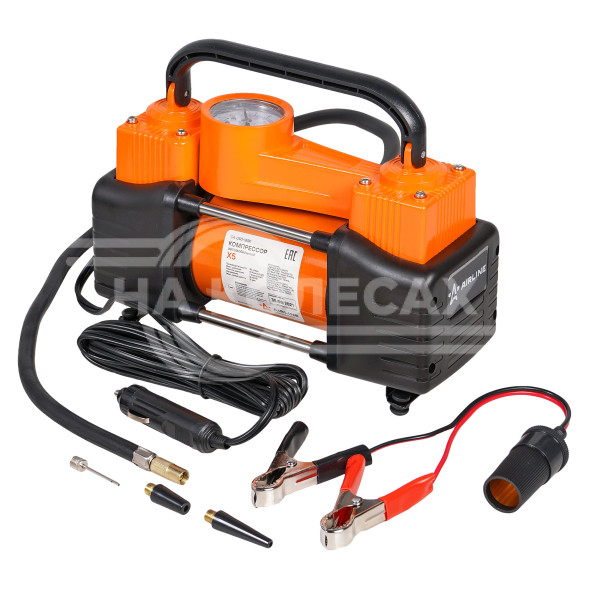 Компрессор X5 двухпоршневой в пласт.кейсе (50л/мин., 10 АТМ)