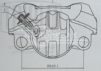 Суппорт тормозной для автомобилей Citroen Berlingo (08-)/Peugeot Partner (08-) передний левый d=60мм