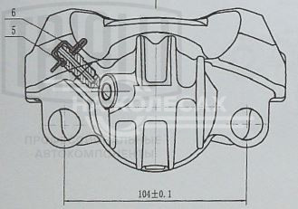 Суппорт тормозной для автомобилей Citroen Berlingo (08-)/Peugeot Partner (08-) передний левый d=60мм