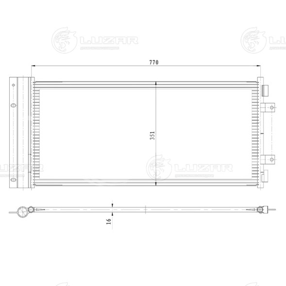 Радиатор кондиционера для автомобилей Камаз 54901 (19-)