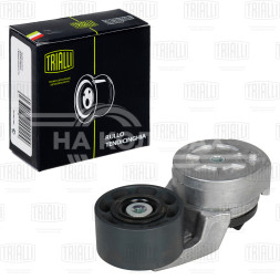 Ролик приводного ремня для автомобилей КАМАЗ (двигатели КАМАЗ Евро-5/Cummins 4BT/6BT) (аналог Dayco 26816-01) (с натяжным механизмом) (ширина 40мм)