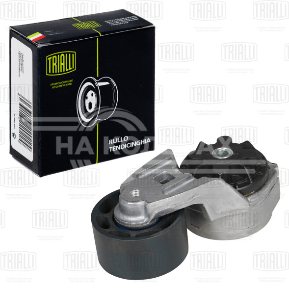 Ролик приводного ремня для автомобилей КАМАЗ (двигатели КАМАЗ Евро-5/Cummins 4BT/6BT) (аналог Dayco 26816-01) (с натяжным механизмом) (ширина 40мм)