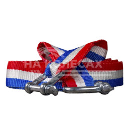 Трос "ПОЛЯРНИК" "лента - флаг" 10 тн  2 скобы 14" СТАНДАРТ в сумке