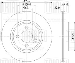 Диск тормозной передний для автомобилей Mini One / Cooper (01-) d=276