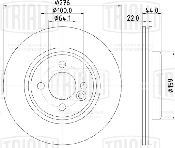 Диск тормозной передний для автомобилей Mini One / Cooper (01-) d=276